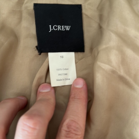 *Jcrew - size 10 - beige/tan trench coat - Picture 6 of 6